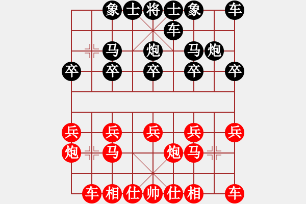 象棋棋譜圖片：沒事玩玩[592323589] -VS- 橫才俊儒[292832991] - 步數(shù)：10 