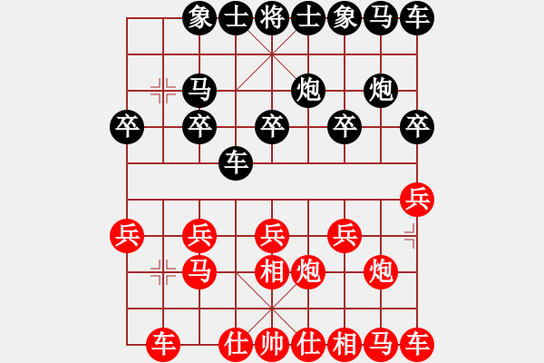 象棋棋譜圖片：弈村文子[紅] -VS- xxldt[黑] - 步數(shù)：10 