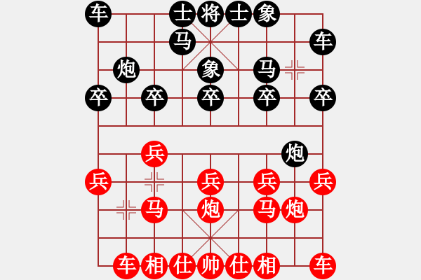 象棋棋譜圖片：11395局 E00-仙人指路-旋九專雙核-傻瓜 紅先和 小蟲引擎24層 - 步數(shù)：10 