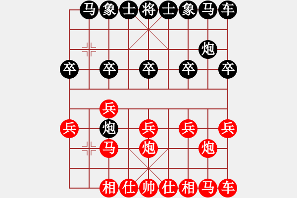 象棋棋譜圖片：2.. 南通棋奴[紅] -VS- 小雨[黑] - 步數(shù)：10 