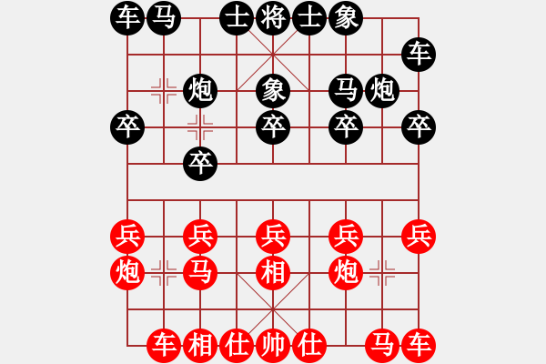 象棋棋谱图片：第07轮 第01台 临汾市 周小平 先和 太原市 毌君临 - 步数：10 