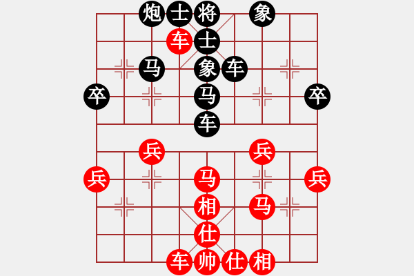 象棋棋譜圖片：飄絮＆夢(mèng)[紅] -VS- 還沒(méi)想好[黑] - 步數(shù)：40 