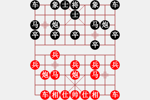 象棋棋譜圖片：2021.6.13.2王者象棋先勝仙人指路對(duì)卒底炮 - 步數(shù)：10 