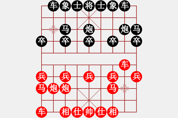 象棋棋譜圖片：盜用賬戶[紅] -VS- 阿木林[黑] - 步數(shù)：10 