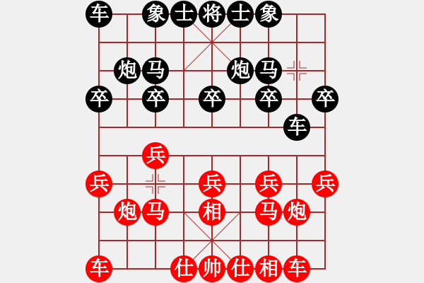 象棋棋譜圖片：恐怖的棋圣(月將)-和-焦作一條槍(月將)對(duì)黑士角炮．紅開局沒優(yōu)！ - 步數(shù)：10 