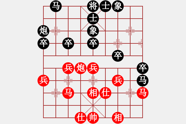 象棋棋譜圖片：戰(zhàn)無不勝嗎(9段)-和-卜箐杵(6段) - 步數(shù)：40 