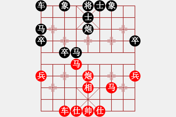 象棋棋譜圖片：永州梁山甲(初級(jí))-勝-笙簫博客(初級(jí)) - 步數(shù)：41 