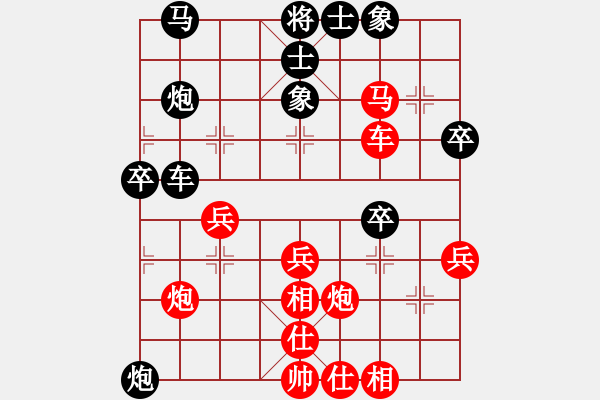 象棋棋譜圖片：5782局 A24-飛相橫車對右士角炮-旋九專雙核-菜鳥 紅先負 旋風引擎24層 - 步數(shù)：40 