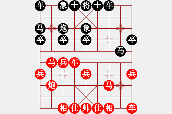 象棋棋譜圖片：中國石油體協(xié) 張彬 勝 河南省社會體育事務(wù)中心 楊銘 - 步數(shù)：20 