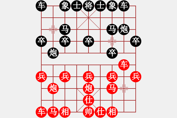 象棋棋譜圖片：2021.3.6.52JJ五分鐘后勝巡河車對巡河炮打車 - 步數(shù)：10 