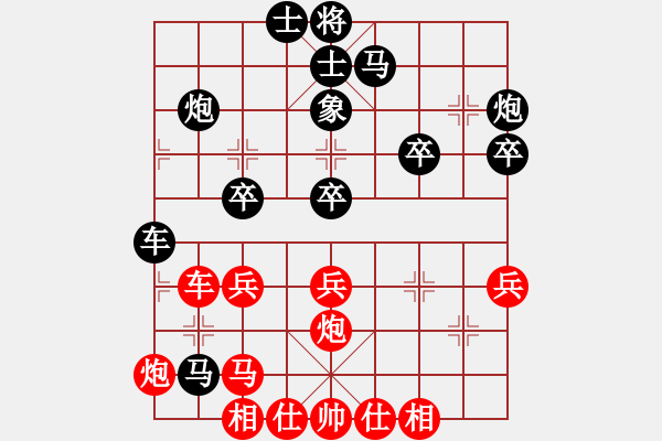 象棋棋譜圖片：9.Xe 9-4.....Xe 1-7 van 6 Thuong Uy hoa Trieu Qu - 步數(shù)：40 