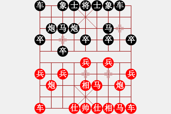 象棋棋譜圖片：胖胖軍1403紅負(fù)葬心【對兵局】 - 步數(shù)：10 