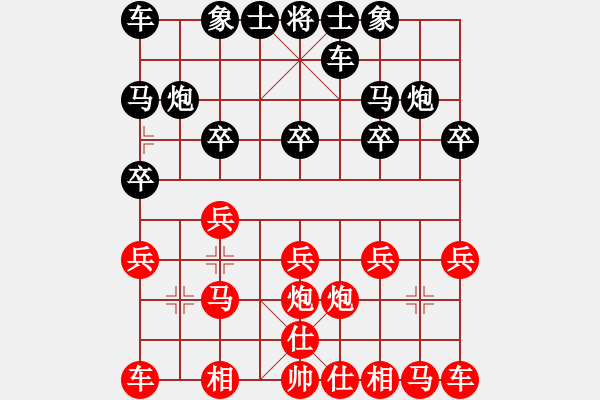 象棋棋譜圖片：9619局 A50-仕角炮局-旋九專雙核-菜鳥 紅先負 小蟲引擎24層 - 步數(shù)：10 