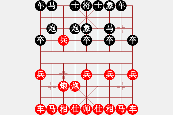 象棋棋譜圖片：過宮炮對(duì)黑3路卒左過宮炮（基本格式） - 步數(shù)：10 