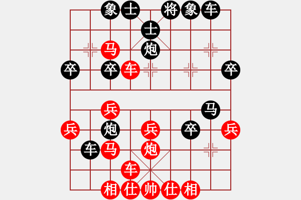 象棋棋譜圖片：楠溪帥哥(6段)-和-龍神戰(zhàn)旗(9段) - 步數(shù)：30 