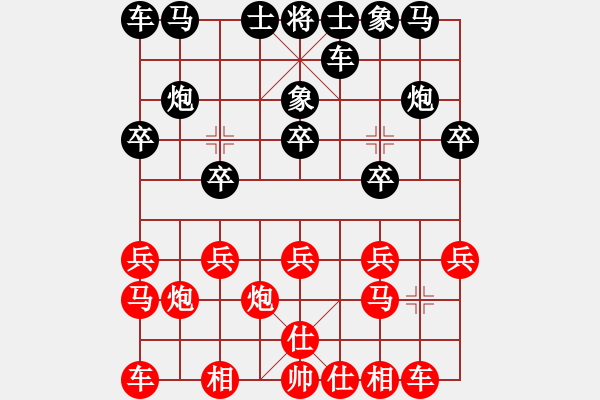 象棋棋譜圖片：599局 A62- 過宮炮對(duì)橫車-小蟲引擎23層(2674) 先勝 魏延(1500) - 步數(shù)：10 