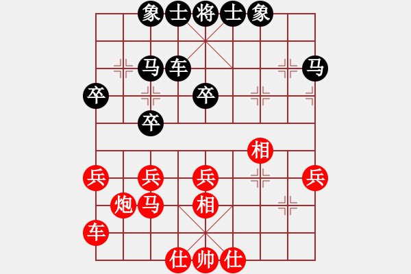 象棋棋譜圖片：起馬局（旋風(fēng)V5.0先勝巫師業(yè)余級） - 步數(shù)：30 