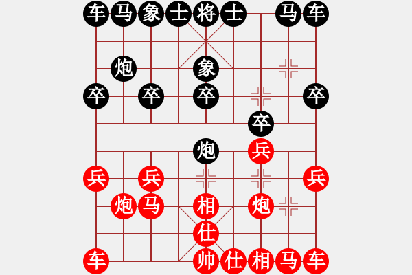 象棋棋譜圖片：2022.1.30.14JJ五分鐘先勝飛相局對進3卒紅兵底炮 - 步數(shù)：10 