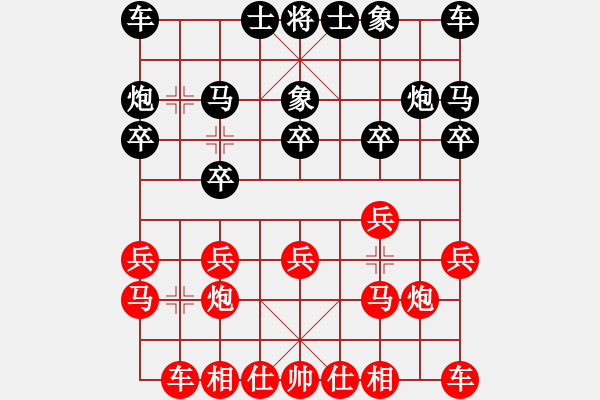 象棋棋譜圖片：【第三屆聆聽杯首輪02臺】劉小利先勝雷隆云.pgn - 步數(shù)：10 