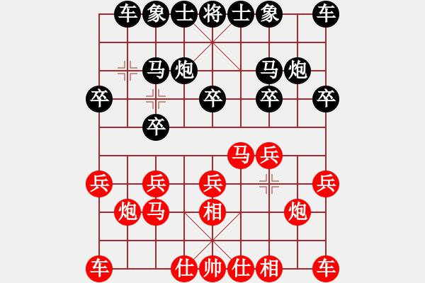 象棋棋谱图片：湘钢李绊绊(9段)-和-博弈华山(9段) - 步数：10 