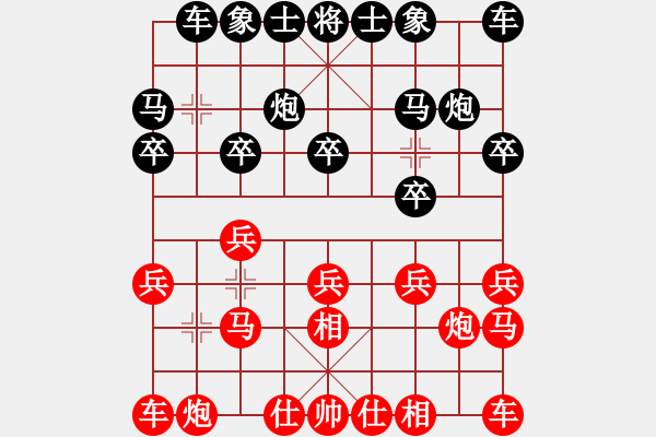 象棋棋譜圖片：真話不信假話全信[紅先負(fù)] -VS- 贏一盤實(shí)在難[黑] 飛相對(duì)左士角炮 - 步數(shù)：10 