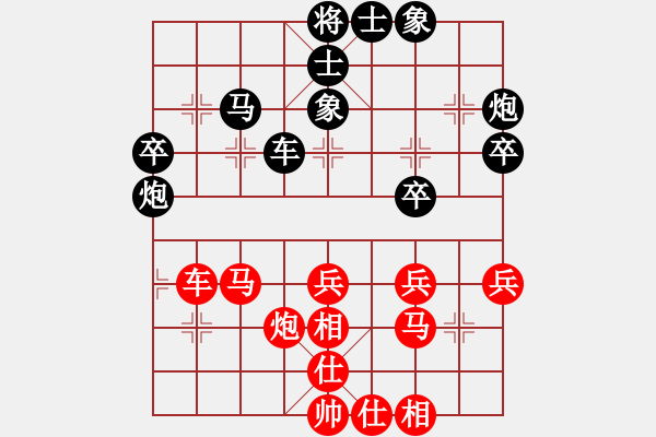 象棋棋譜圖片：象棋八核高(6星)-勝-旋風開局庫(9星) - 步數(shù)：40 