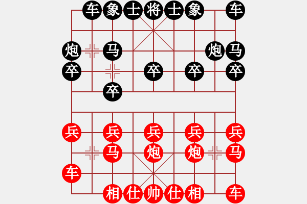 象棋棋譜圖片：率五進一(9星)-勝-獨醉狗(9星) - 步數(shù)：10 