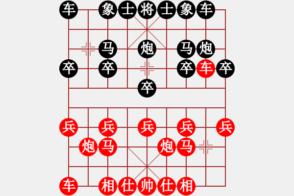 象棋棋譜圖片：葬心紅勝上善若水ok【仕角炮轉(zhuǎn)反宮馬對右中炮】 - 步數(shù)：10 