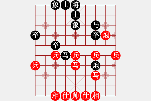 象棋棋譜圖片：葬心紅勝上善若水ok【仕角炮轉(zhuǎn)反宮馬對右中炮】 - 步數(shù)：40 