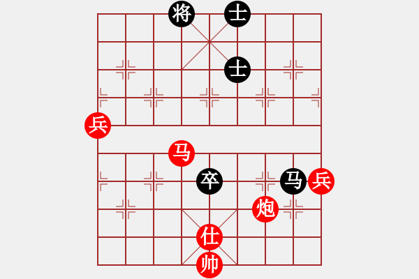 象棋棋譜圖片：中炮過河車進七兵對屏風馬進7卒 平炮兌車 急進中兵 紅車三平四 （黑車3退3） 重慶梁山一(9級)- - 步數(shù)：120 