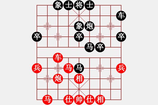 象棋棋譜圖片：150815 第1輪 第11臺 楊幃耀 勝 黃玟龍 - 步數(shù)：30 