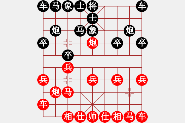 象棋棋谱图片：猪席铭先和林佬 仙人指路进右马对飞象之31回合红大炮无根兑炮吓走黑炮戏剧性言和（30062020_0 - 步数：10 