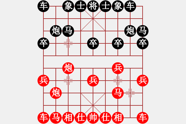 象棋棋譜圖片：xianrezhang 和 qinyiqiang - 步數(shù)：10 