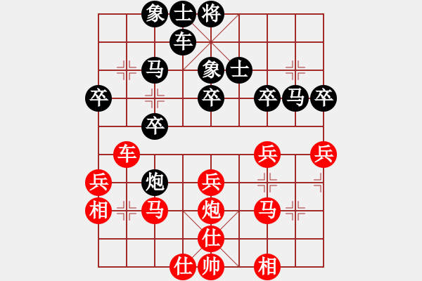 象棋棋譜圖片：分紅比例符合技術(shù)開 負 漢界神王 - 步數(shù)：30 