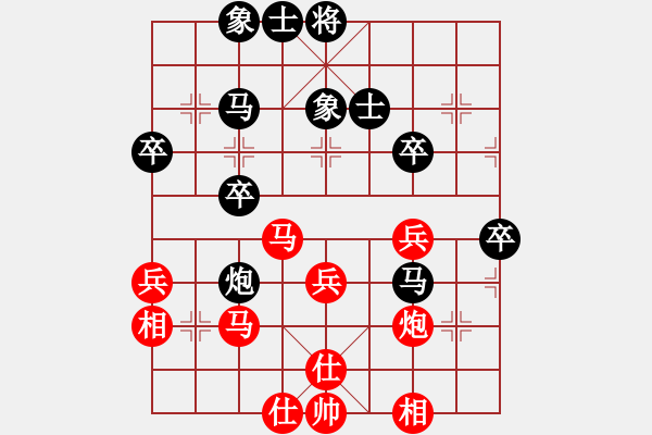 象棋棋譜圖片：分紅比例符合技術(shù)開 負 漢界神王 - 步數(shù)：40 