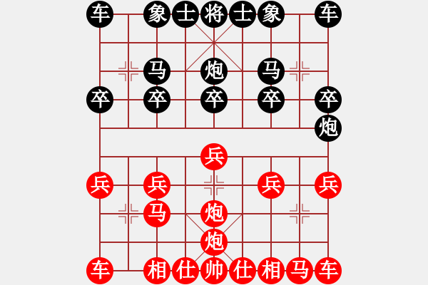 象棋棋譜圖片：要冷靜：得馬炮棄馬涉險 退將見機對殺取勝 - 步數(shù)：10 