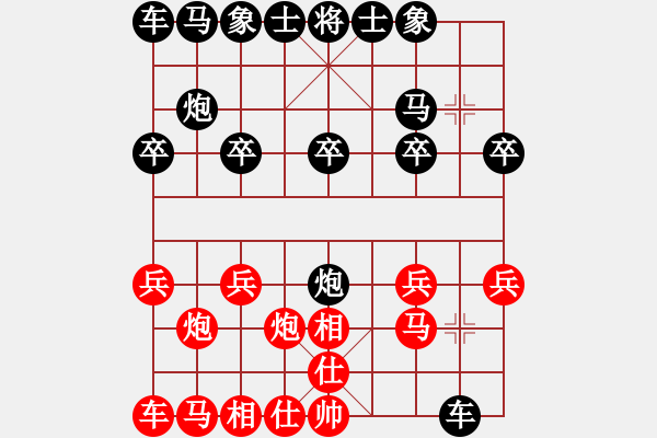 象棋棋譜圖片：劍氣簫心[1603140360] -VS- 聯(lián)城鄉(xiāng)野[1760396180] - 步數(shù)：10 