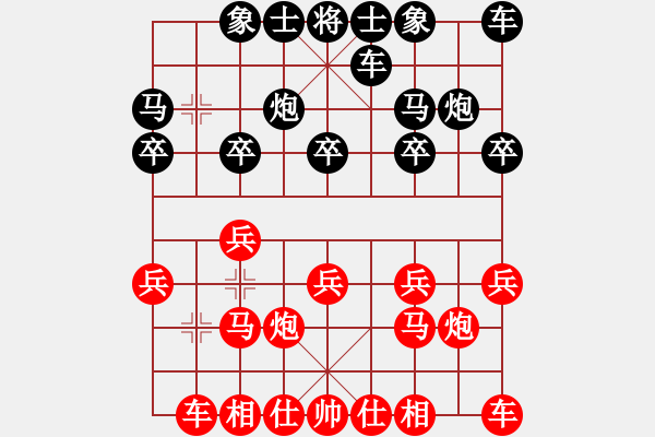 象棋棋谱图片：缅甸 段培超 和 西马 安华 - 步数：10 