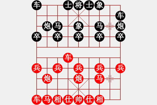 象棋棋譜圖片：《學(xué)習(xí)大師后手》邊炮雙橫車屏風(fēng)馬破五七炮左車巡河后卸中炮 - 步數(shù)：10 