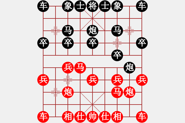 象棋棋譜圖片：因?yàn)樗訹1245437518] -VS- 一征一戰(zhàn)，下區(qū)就干[327660836] - 步數(shù)：10 