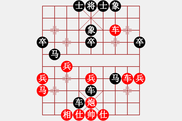 象棋棋譜圖片： 五七炮對屏風馬C60w001m         - 步數(shù)：40 