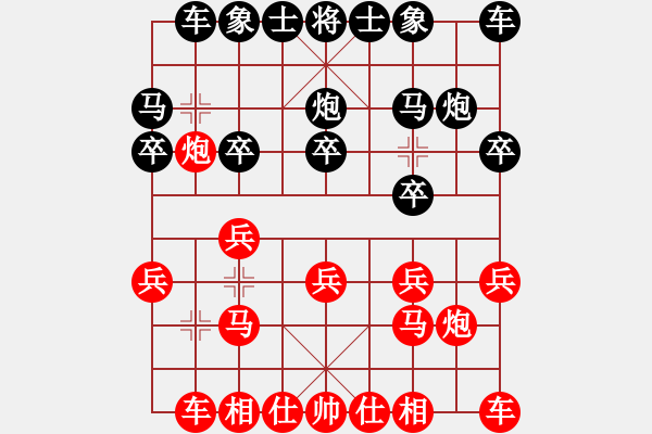 象棋棋譜圖片：負(fù)分太后 魚(yú)[紅] -VS- 雪山麒麟[黑](2) - 步數(shù)：10 