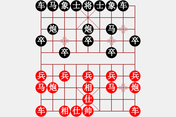 象棋棋譜圖片：起馬對(duì)進(jìn)7卒 - 步數(shù)：10 