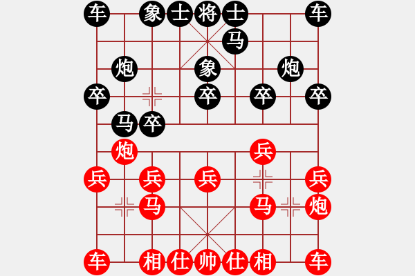 象棋棋譜圖片：鄭一泓     先勝 苗永鵬     - 步數(shù)：10 