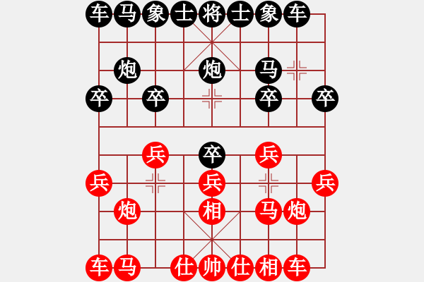 象棋棋譜圖片：負(fù)分太后 魚[紅] -VS- 做／成熟男人[黑]（8） - 步數(shù)：10 