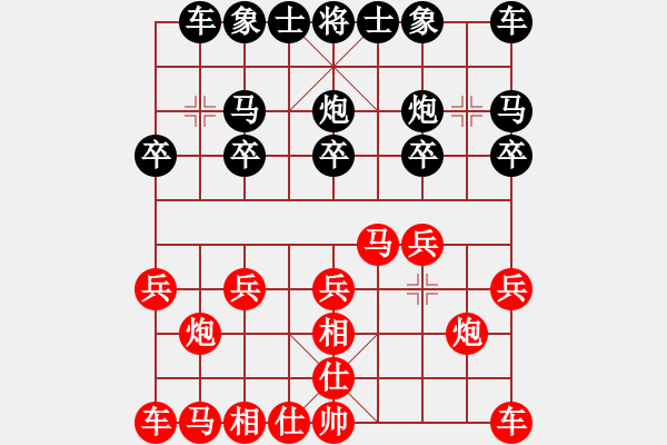 象棋棋譜圖片：仙人指路（黑勝） - 步數(shù)：10 