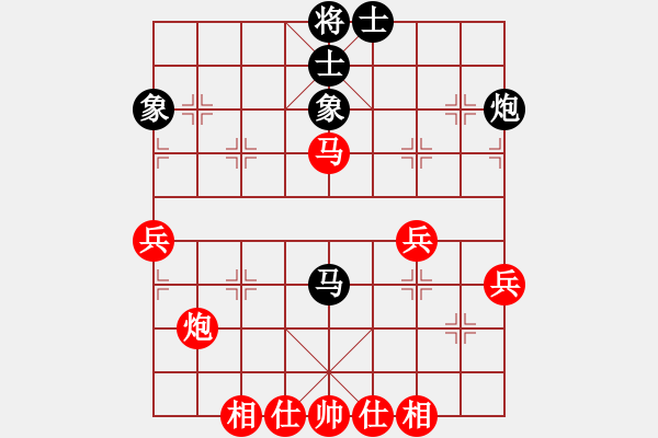 象棋棋譜圖片：中炮巡河車對(duì)屏風(fēng)馬黑右貼身車（旋風(fēng)V7.0先勝巫師專業(yè)級(jí)） - 步數(shù)：50 