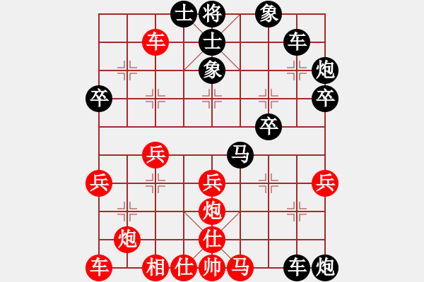 象棋棋譜圖片：中華死人員(6段)-負(fù)-盛龍(3段)(高車保馬紅炮87再馬6進(jìn)5黑炮2進(jìn)4再炮27) - 步數(shù)：40 