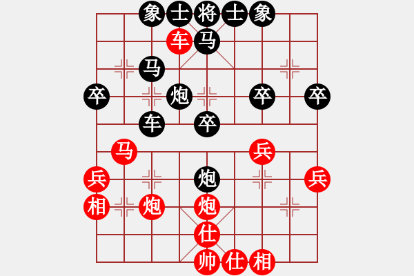 象棋棋譜圖片：此山是我栽(1段)-負-鉆地鼠(9級) - 步數(shù)：40 