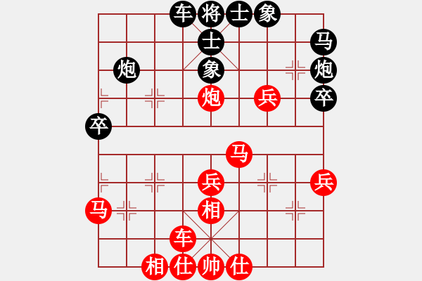 象棋棋譜圖片：先手五七炮互進(jìn)三兵對(duì)屏風(fēng)馬邊卒右馬外盤(pán)河 黑車1進(jìn)3 象3進(jìn)5變炫風(fēng)乾坤(無(wú)極)-勝-騎豬去沖浪( - 步數(shù)：40 